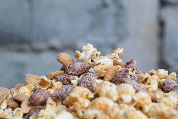 Homemade Popcorn Caramel at the morning before sunshine