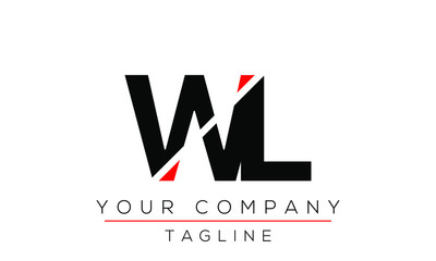 Fototapeta na wymiar Letter WL Logo Design, Creative Modern Icon LW W L