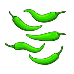 red hot chilli pepper vector set illustration isolated on white background. Illustration of food hot chilli pepper in minimalis style. Simple logo vector illustration for graphic web design.