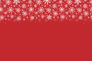 Empty Christmas card. Concept of background with Xmas snowflakes. Vector