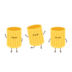 Pasta noodles character design. Pasta noodles on white background. 