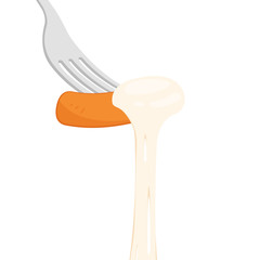 Tteokbokki Noodle vector. korean food. Spicy rice cake.