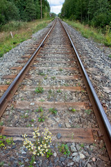 Obraz premium empty railroad tracks