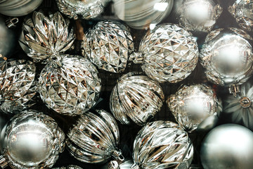 Sprinkles silver ball for Christmas and New year decorations.