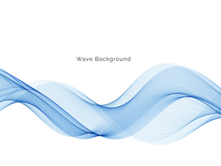 Modern blue wave decorative background