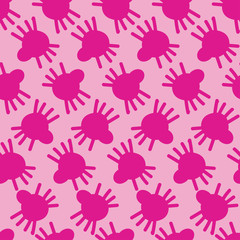 Seamless vector colorful ponk pattern of decorative small insects spiders