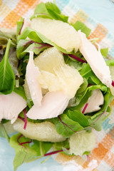 サラダチキンとグレープフルーツのサラダ