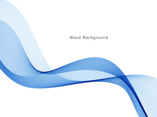 Blue wave modern stylish background