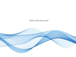 Blue wave modern stylish background