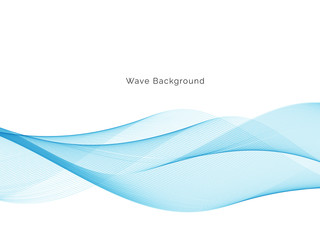 Modern blue wave decorative background