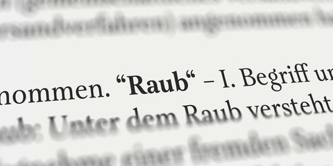 Raub im Buch