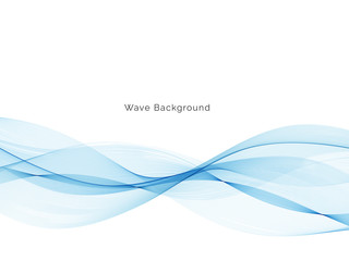 Modern blue wave decorative background