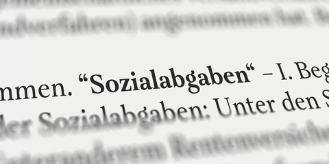 Sozialabgaben im Buch