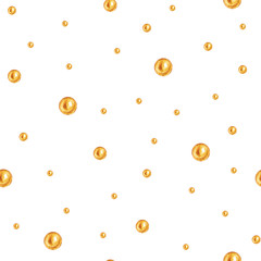 Polka dots Seamless pattern, dotted fabric texture with gold pearl on white background for jewelry shop blog, web design, scrapbooks, party or baby shower invitations and wedding cards.