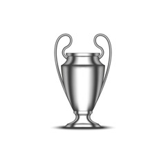 Fototapeta na wymiar Champions League Cup football trophy realistic vector 3d model isolated on white background