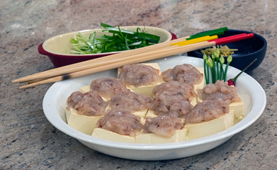 Prawn Paste Stuffed Soft Tofu