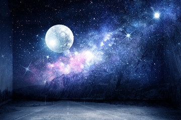Image of outer space. . Mixed media