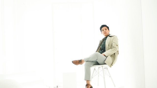 Asian Lgbt Tomboy Woman Professional Fashion Suit Equality At Work