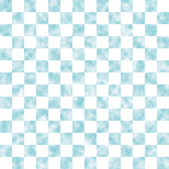 市松模様　空　水色　M