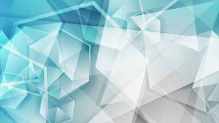 Blue grey tech polygonal abstract background