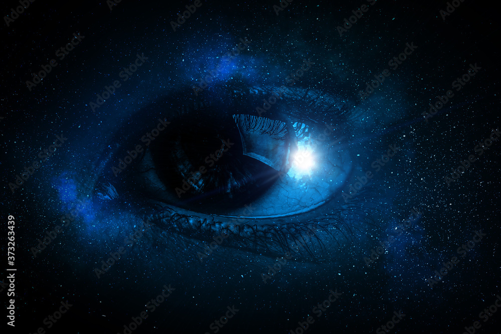 Canvas Prints human eye and space. elements of this image furnished by nasa.