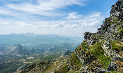 Panoramic view of the mountains in Tres Mares peak