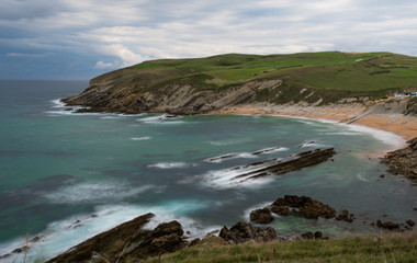 long exposure Tagle beach Cantabria coast