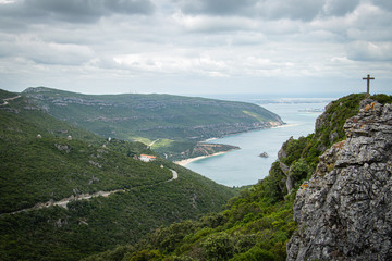 view of the sea from the mountain