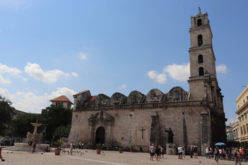 キューバのハバナの旧市街