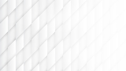 3D Parallelograms Pattern Simple White Abstract Background. Three Dimensional Science Technology Rhombus Structure Light Wallpaper In Ultra High Definition. Tech Clear Blank Subtle Textured Backdrop