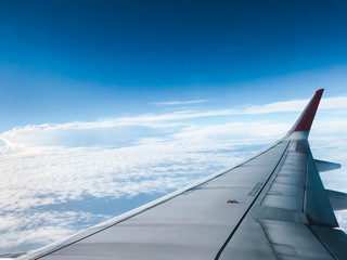 View from airplane window.