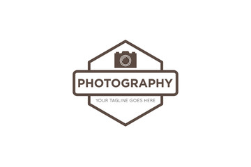 camera photography logo, studio icon and symbol vector illustration