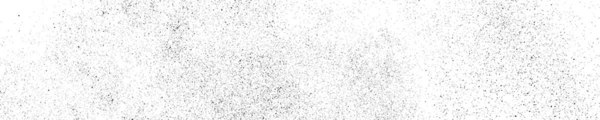 Black Grainy Texture Isolated On White Background. Dust Overlay. Dark Noise Granules. Wide Horizontal Long Banner For Site. Vector Design Elements, Illustration, EPS 10.