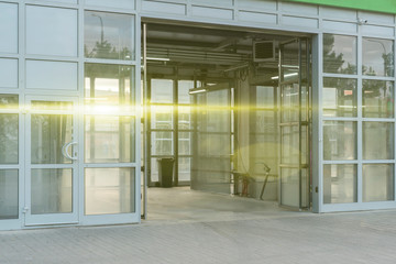 empty car wash dock garage station