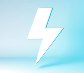 lightning symbol on white