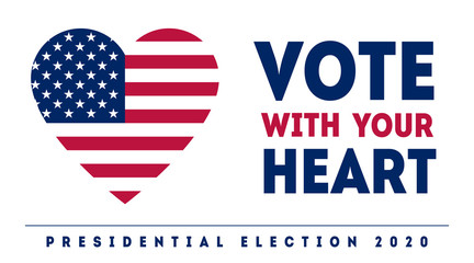 Presidential Election in USA, November 3. Poster, card, banner for United States of America Votes day. American Patriotic design element. Vector.