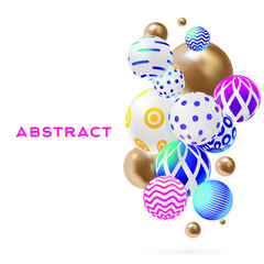 abstract decorative multicolored balloons on a white background vector illustration