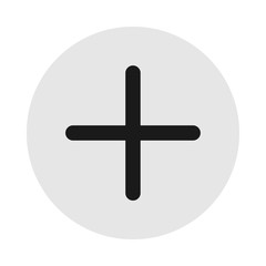 Suma. Signo o icono. Operación aritmética. Matemática. Añadir. Ilustración vectorial estilo plano aislada en fondo blanco