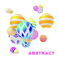 abstract decorative balls, vector illustration isolated on white background