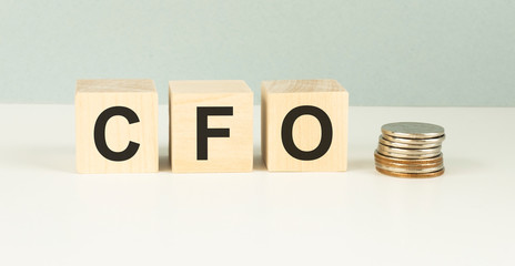 letter of the alphabet of CFO, business concept