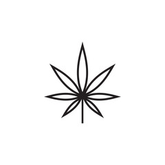 Cannabis marijuana hemp leaf logo