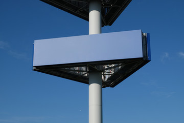 Realistic blank billboard for advertisement with sky