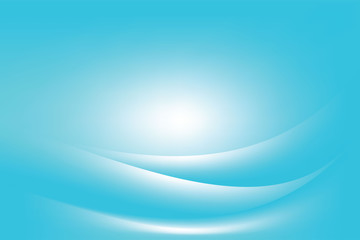 Abstract Smooth Blue Wavy Background Design Template Vector, Blurry Blue White Mesh Gradient Background with Copy Space for Text