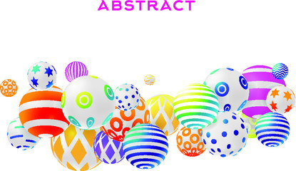 abstract decorative balls, vector illustration isolated on white background