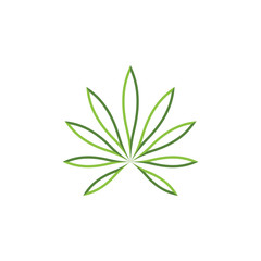 Cannabis marijuana hemp leaf logo