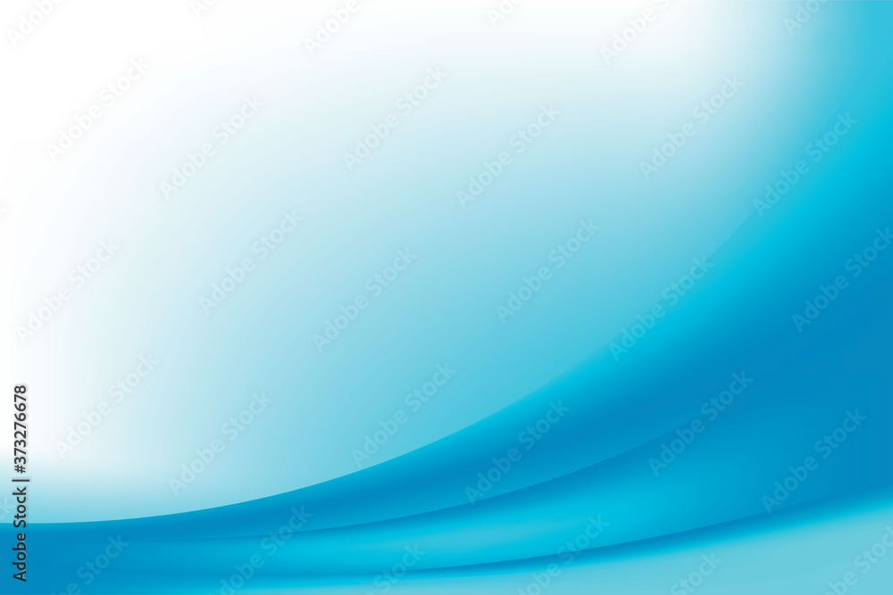 Poster abstract smooth blue wavy background design template vector, blurry blue white mesh gradient backgro