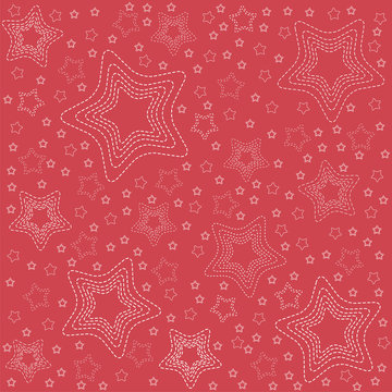 Red Bacground with white stras