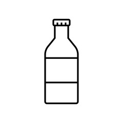 Botella. Icono de bebida. Ilustración vectorial estilo plano 