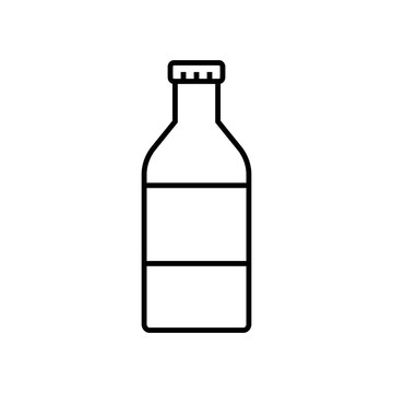 Botella. Icono de bebida. Ilustraci&oacute;n vectorial estilo plano 