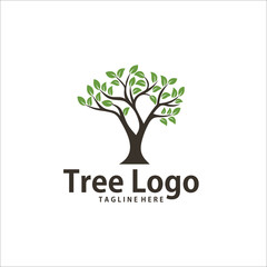 Obraz premium oak tree logo design template silhouette vector icon